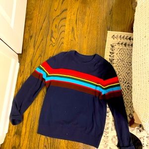 Dark navy stripped dad sweater